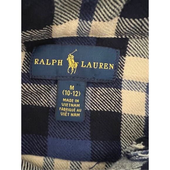 Ralph Lauren kids classic flannel Shirt size M - Picture 6 of 8